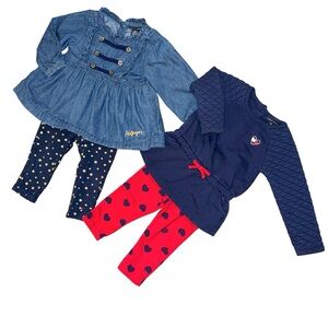Bundle Of Two Tommy Hilfiger Baby Girl Outfits Size 12 Months
